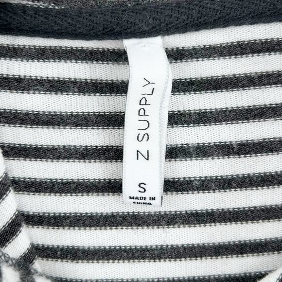 Z Supply Striped Pullover Hoodie Sweatshirt Cozy Soft Pocket Evereve Womens S - Picture 6 of 12